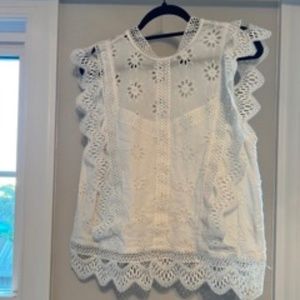 Crochet white blouse